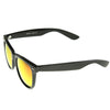 Gafas de sol con borde de cuernos y lentes de espejo con destellos coloridos de moda Hipster 8078
