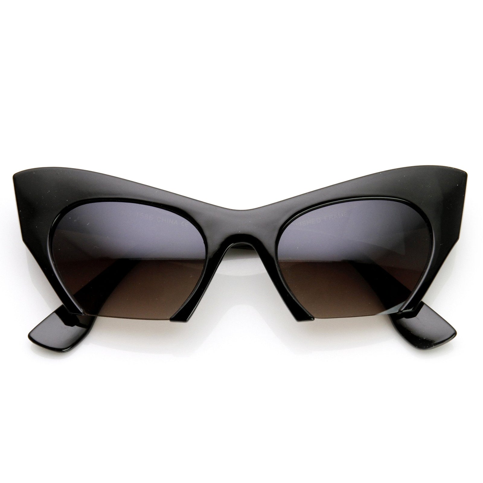 Half frame cat fashion eye sunglasses