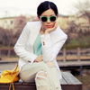 Zerouv + Plus "Ava" Retro Indie Fashion Round P3 Gafas de sol con orificio para llave