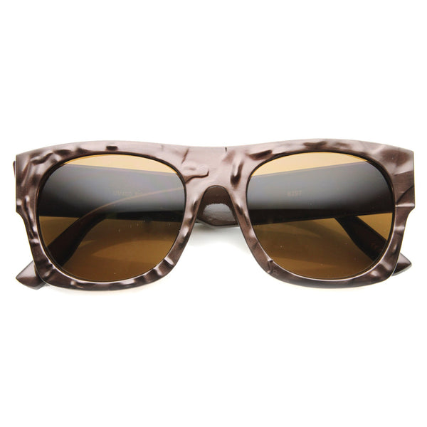 Texture Sunlass Unique Flat Top Textured Sunglasses - zeroUV