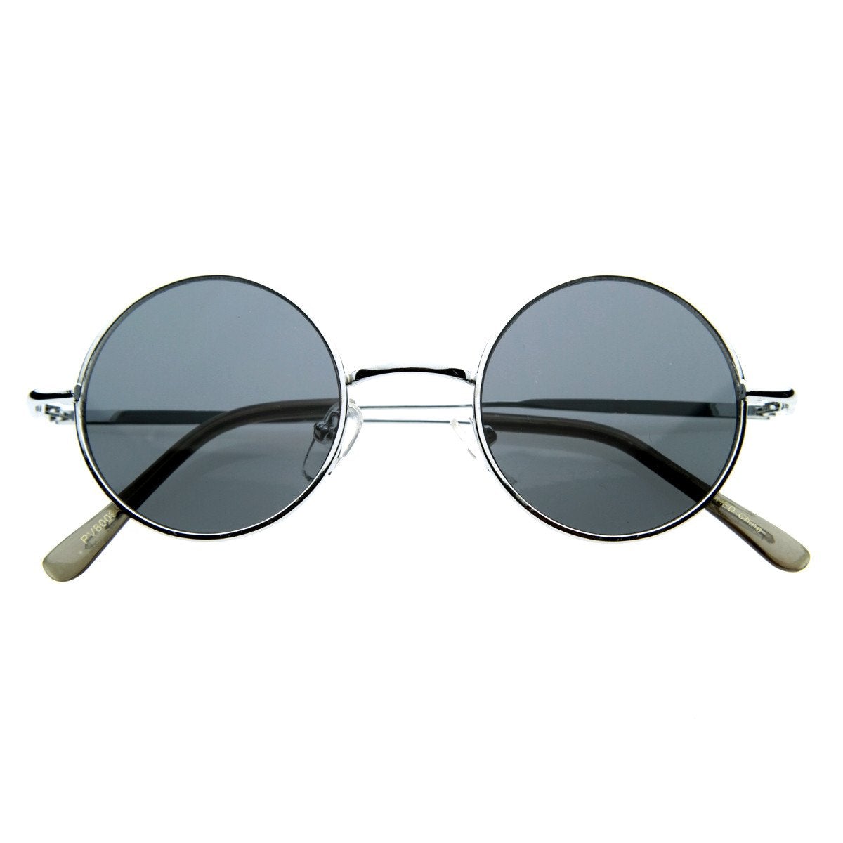 goggles round Small Retro Lennon Style Round Dapper Sunglasses Black Smoke