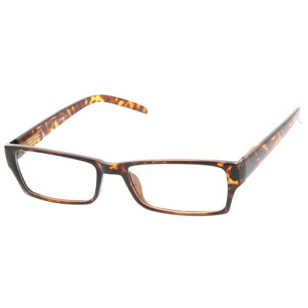 Optical RX Rectangular Basic Frame Clear Lens Glasses - zeroUV