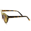 Gafas de sol de ojo de gato de moda con tachuelas de diamantes de imitación para mujer de moda 9279