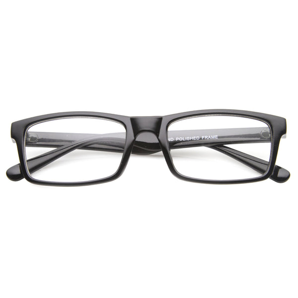 Dapper Rectangle RX Optical Clear Lens Glasses - zeroUV