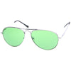 Gafas de sol de aviador con lentes tintadas de color metálico retro 8405 59 mm