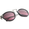 Gafas de sol con montura redonda y borde de cuernos inspirados en Steampunk vintage 8591