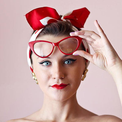 Occhiali Cat Eye Vintage SPEXX Eyewear - Lenti Trasparenti UV400 - Stile Anni 50/80/90