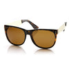 Gafas de sol con borde de cuerno y brazo de metal súper retro indie hipster de moda 8687