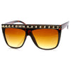 Gafas de sol con parte superior plana y moda Blogger con pinchos para mujer 8931