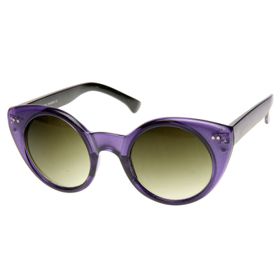 Gafas de sol estilo ojo de gato con círculo redondo y estilo retro para mujer 8978