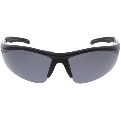 Gafas de sol deportivas envolventes para hombre con medio marco y rendimiento con revestimiento duro 9273