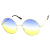 Gafas de sol retro hippie de gran tamaño con lentes degradadas de color redondo 9578