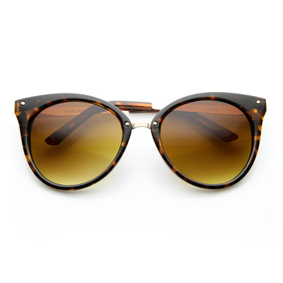 Gafas de sol estilo ojo de gato indie detalladas para mujer de gran tamaño 9622