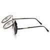 Único Full Metal Flip Up Bulls Eye Crosshair Target Steampunk Gafas de sol 9346