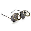 Único Full Metal Flip Up Bulls Eye Crosshair Target Steampunk Gafas de sol 9346