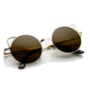 Gafas de sol finas con forma de ojo de gato y círculo de metal cortado con láser para mujer 9174