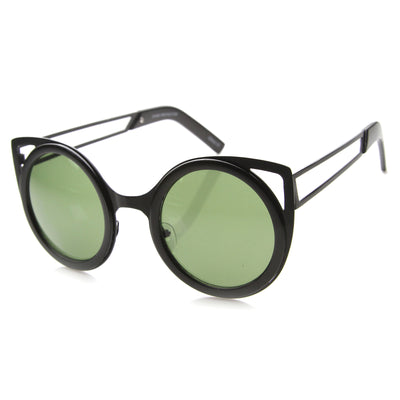 Gafas de sol con corte de ojo de gato, únicas, redondas e independientes para mujer 9845