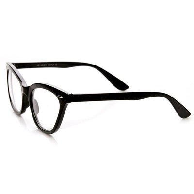 Gafas de ojo de gato con lentes transparentes de moda retro de los años 50 para mujer 9276