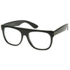 Gafas retro súper hipster con borde plano y lentes transparentes 8070