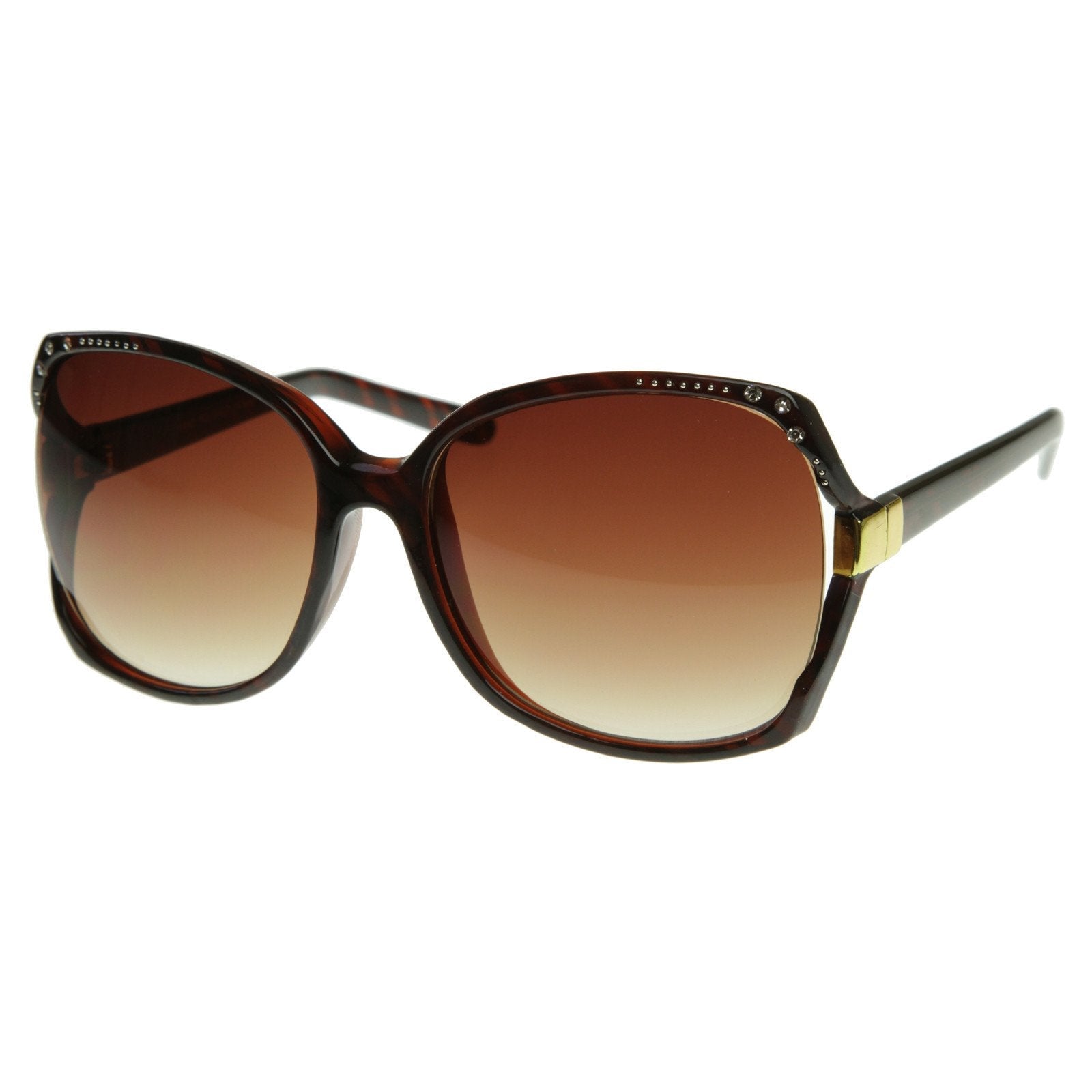 Jackie O Vintage gafas de sol cuadradas de gran tamaño con pedrería 2273