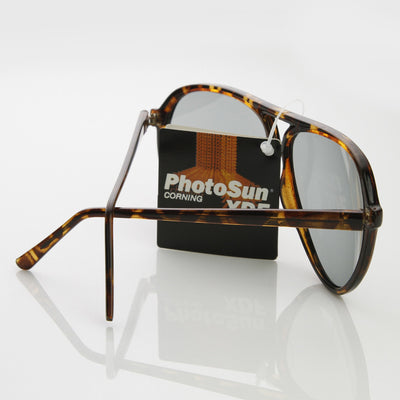 Gafas de sol de aviador con lentes Photosun XDF de moda vintage genuinas de los años 80 7220