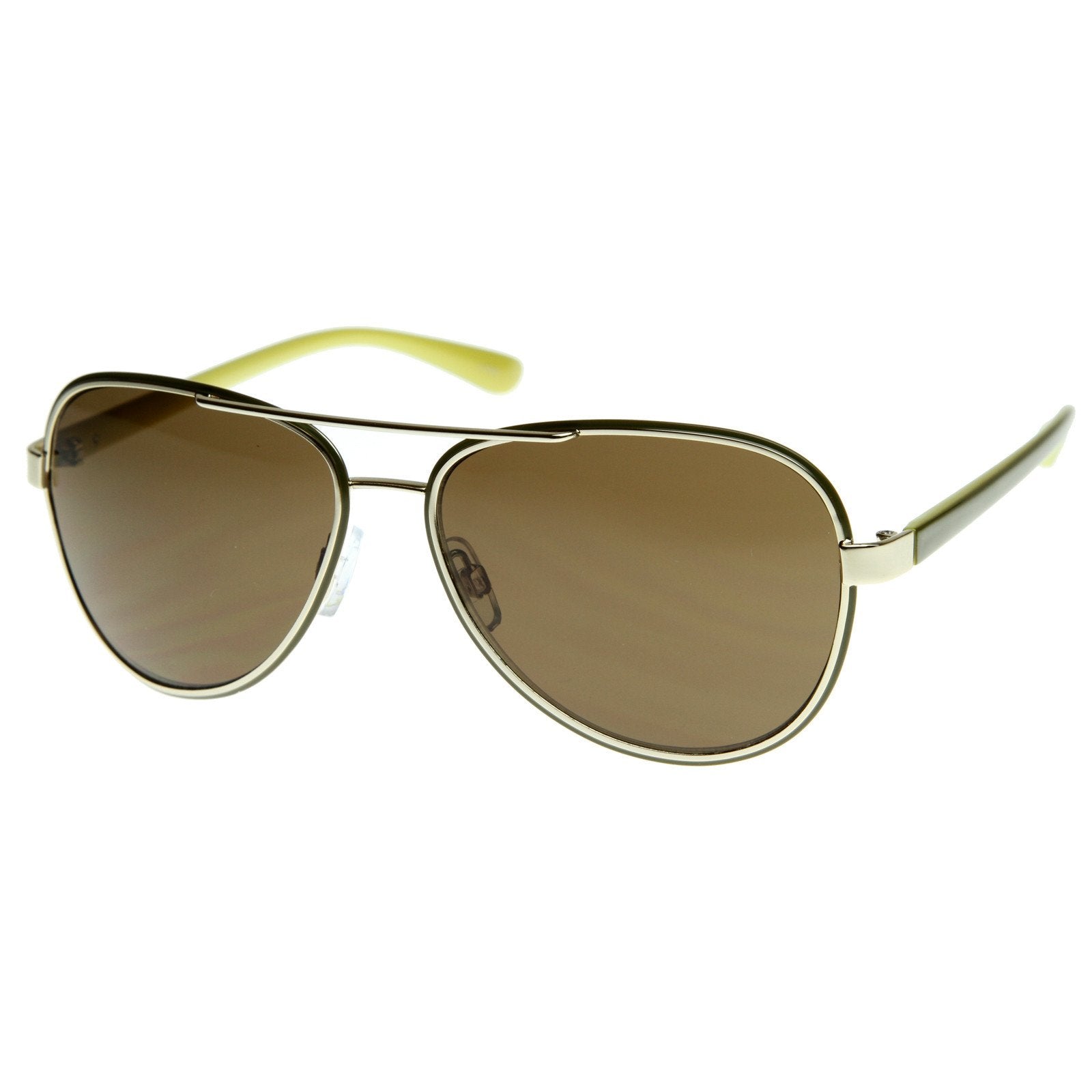 Optical RX Nouveau Laser Crafted Aviator Sunglasses - zeroUV
