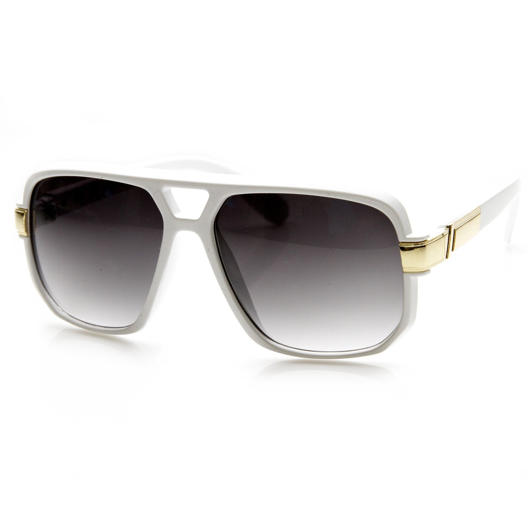 Retro 1980's Fashion Disco Square Aviator Sunglasses