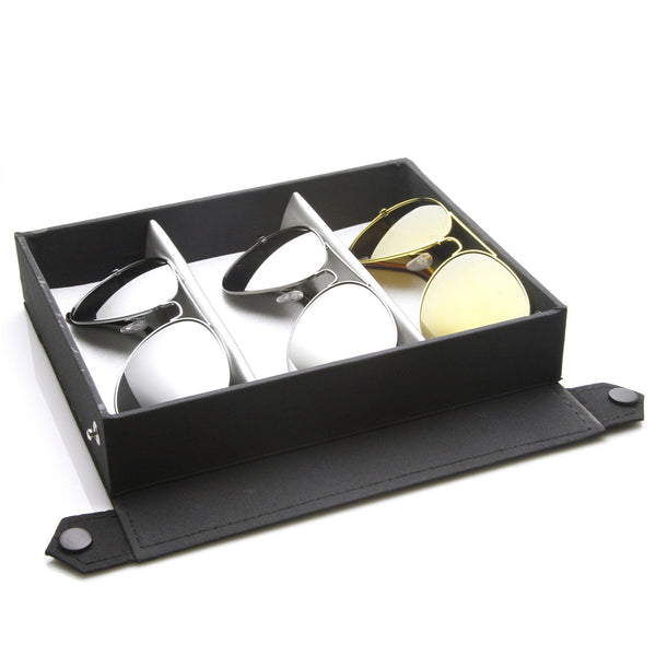 Classic Metal Aviator Mirrored Lens Sunglasses Case Zerouv 9010