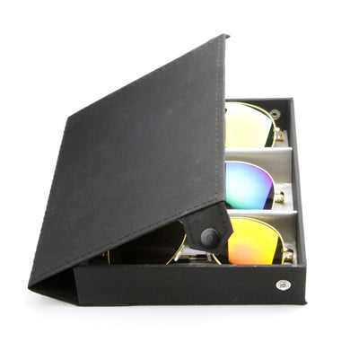 Gafas de sol de aviador de metal de edición limitada con lentes de espejo + estuche de viaje 1486