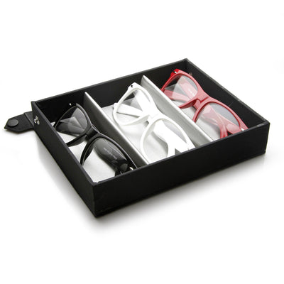 Gafas Nerd de edición limitada con lentes transparentes y montura con cuernos + estuche de viaje 2873