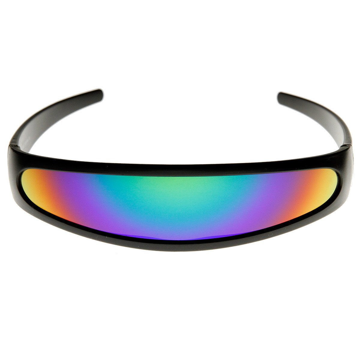 Retro Future Robot Band Sunglasses – Full Wrap Mirrored Lens – Unisex UV400 – Model K521