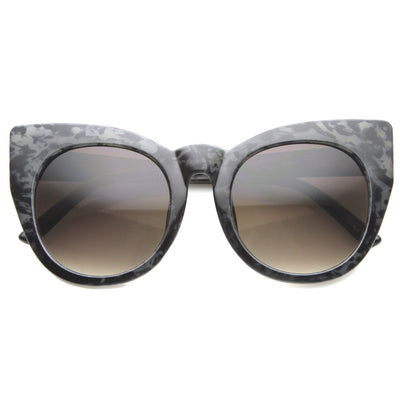 Gafas de sol extragrandes con estampado de mármol y ojos de gato para mujer 9973