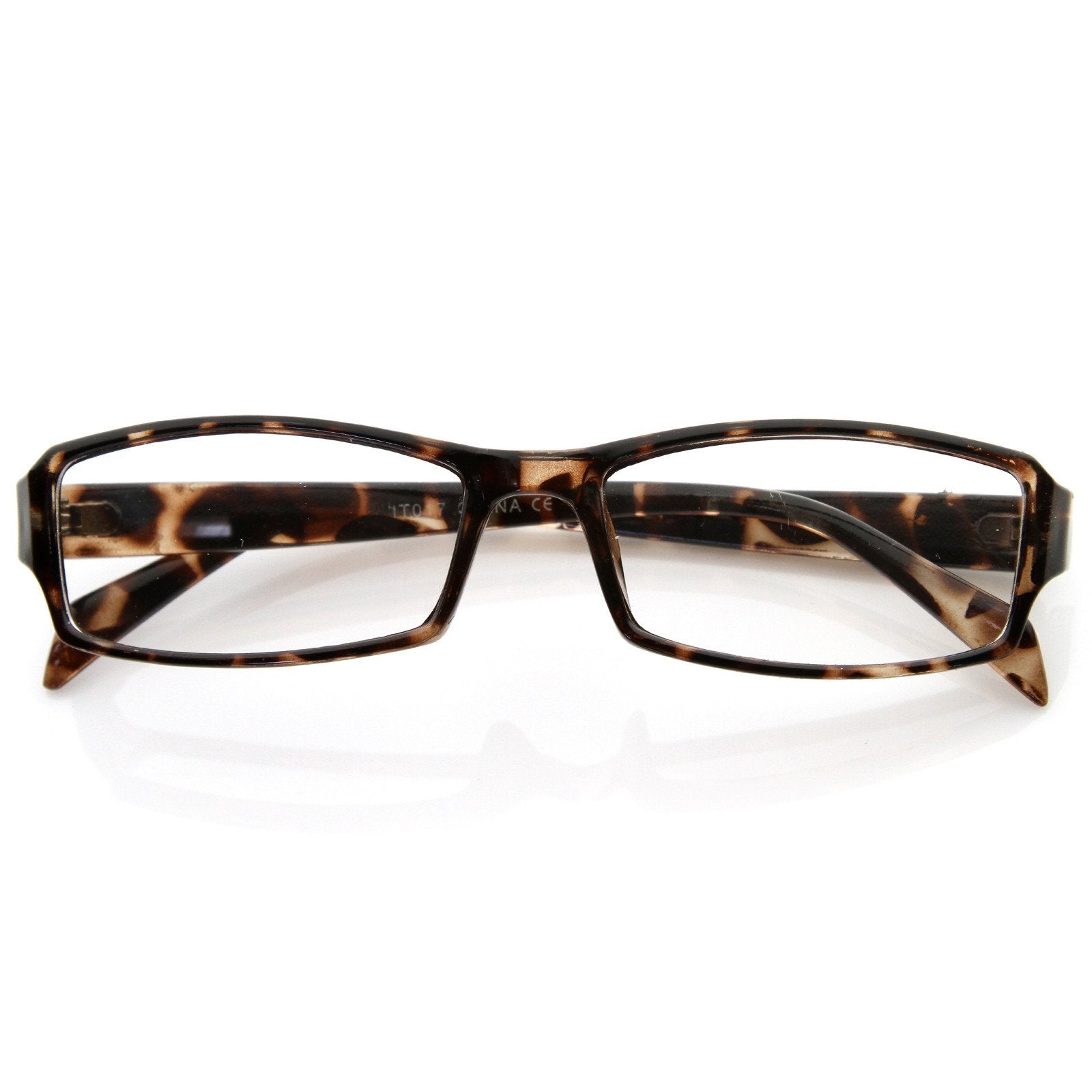 Basic Rectangular Glasses Optical RX Rectangular Basic Frame Clear Lens Glasses - zeroUV