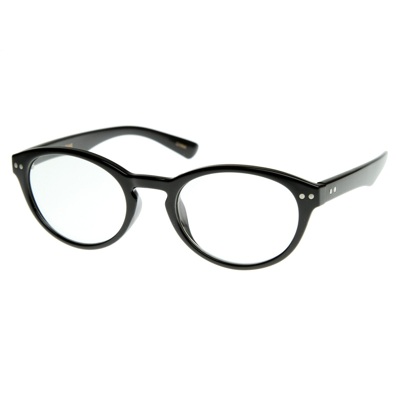 Optic Rx Dapper Optical RX Quality Oval Clear Lens Glasses - zeroUV