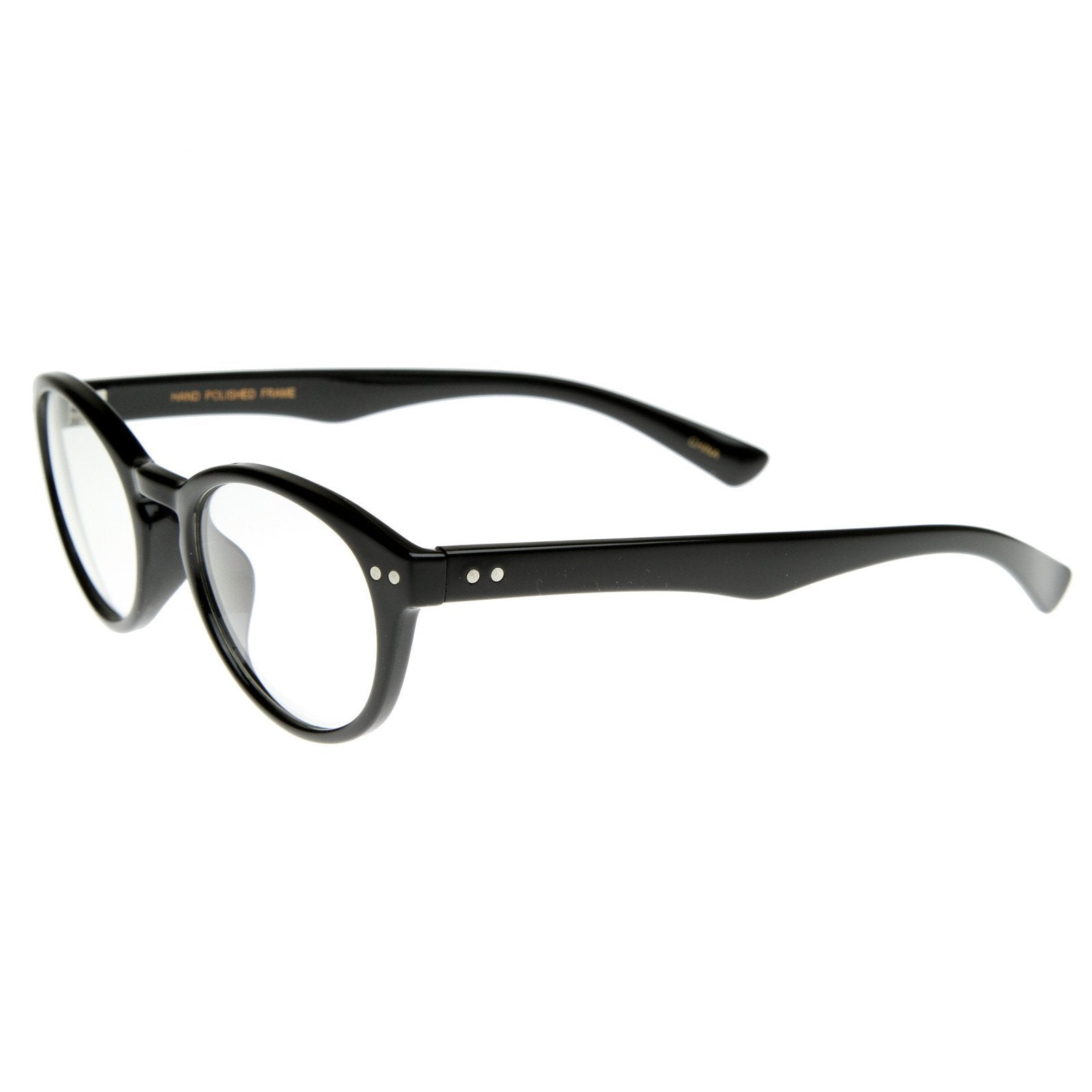 Optic Rx Dapper Optical RX Quality Oval Clear Lens Glasses - zeroUV
