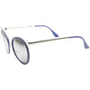 Reinforced Two-Toned Mirrored Lens Cat Eye Sunglasses A106