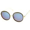Gafas de sol redondas con lentes de espejo de color retro para mujer A148