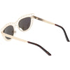 Gafas de sol estilo ojo de gato con lentes espejadas y corte de malla láser modernas A150