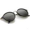 Gafas de sol redondas con borde de cuernos vintage Dapper A195