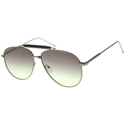 Gafas de sol de aviador con lentes planas oceánicas y barra transversal grande A213