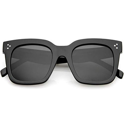 Gafas de sol con lentes planas y borde de cuernos cuadrados de gran tamaño y atrevidas A252