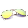 Gafas de sol estilo aviador con lentes de espejo multicapa y montura niquelada de primera calidad A284