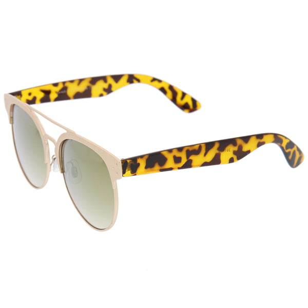 ZeroUV Occhiali Da Sole Donna Uomo - Modello Retro Rosa In Acetato - 3