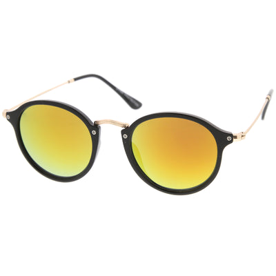Gafas de sol Steampunk Dapper con lentes redondas espejadas A774
