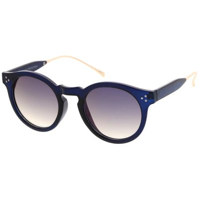 Gafas de sol redondas P3 con lentes espejadas de color transparente de moda A780