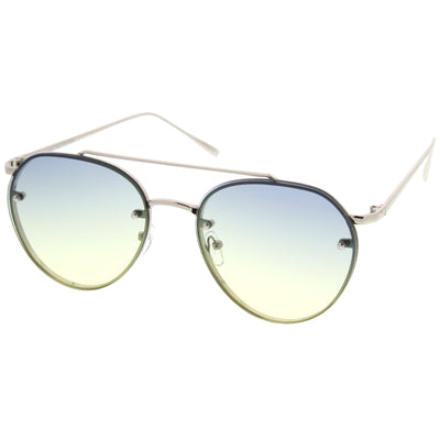 Gafas de sol estilo aviador con lentes planas y degradados modernos y retro A824