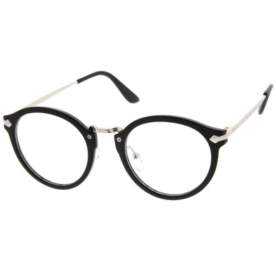 Gafas de lentes transparentes vintage grabadas adornadas A844