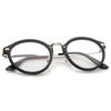 Gafas de lentes transparentes vintage grabadas adornadas A844