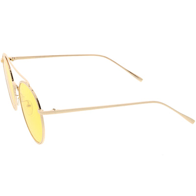 Gafas de sol de aviador modernas y delgadas en tono de color redondo A871