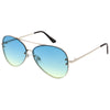 Gafas de sol de aviador con lentes planas, degradados, coloridos, retro, de gran tamaño, A881